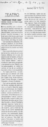 "Santiago tour 1988"  [artículo].