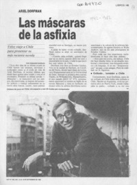 Las máscaras de la asfixia  [artículo] Fernando Barraza.
