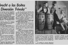 "Llevaremos a Brecht a las boites con vedettes y diversión frívola"