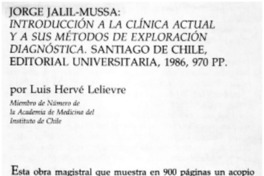 Introducción a la clínica actual y a sus métodos de exploración diagnóstica