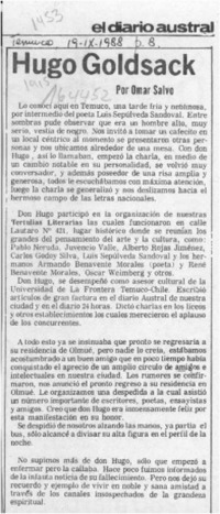 Hugo Goldsack  [artículo] Omar Salvo.