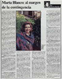 Marta Blanco, al margen de la contingencia