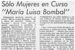 Sólo mujeres en Curso "María Luisa Bombal"