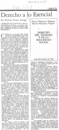 Derecho a lo esencial