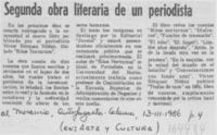 Segunda obra literaria de un periodista