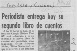 Periodista entrega hoy su segundo libro de cuentos