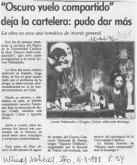 "Oscuro vuelo compartido" deja la cartelera, pudo dar más  [artículo].