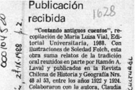 Publicación recibida  [artículo].