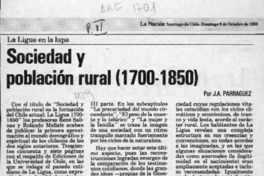 Sociedad y población rural (1700-1850)