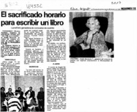 El sacrificado horario para escribir un libro  [artículo] Rubén Aguilera.