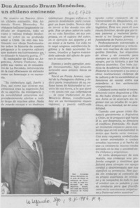 Don Armando Braun Menéndez, un chileno eminente