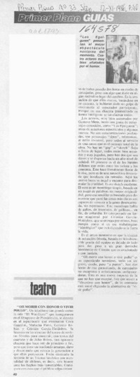 "Oh morir con honor o vivir pollo"