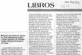 Historia de la Reforma Agraria en Chile  [artículo] JMW.