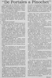 "De Portales a Pinochet"