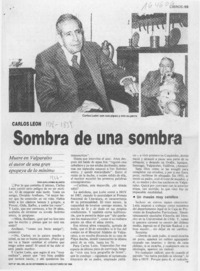 Sombra de una sombra  [artículo] Guillermo Blanco.