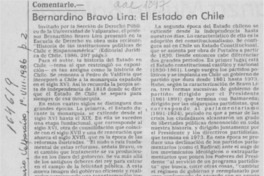 Bernardino Bravo Lira, el Estado en Chile