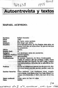 Autoentrevista y textos  [artículo].