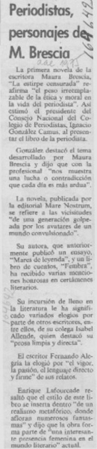 Periodistas, personajes de M. Brescia