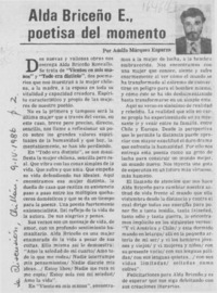 Alda Briceño E., poetisa del momento