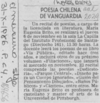 Poesía chilena de vanguardia