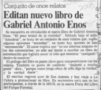 Editan nuevo libro de Gabriel Antonio Enos