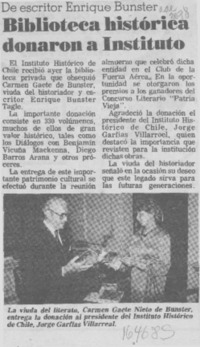 Biblioteca histórica donaron a Instituto