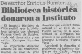 Biblioteca histórica donaron a Instituto