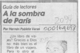 A la sombra de París  [artículo] Hernán Poblete Varas