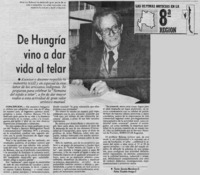 De Hungría vino a dar vida al telar