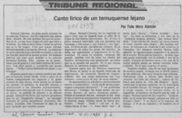 Canto lírico de un temuquense lejano