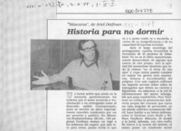 Historia para no dormir  [artículo] Antonio Avaria.