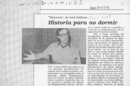 Historia para no dormir  [artículo] Antonio Avaria.