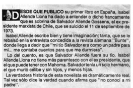 Nuevas mentiras de Isabel Allende Llona