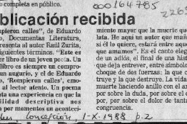 Publicación recibida  [artículo].