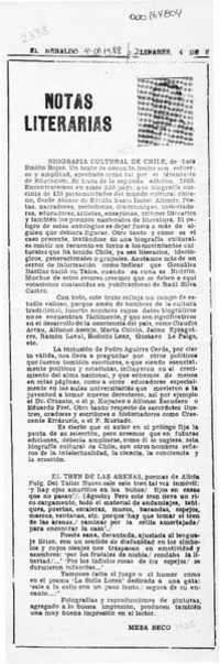 Notas literarias  [artículo] Mesa Seco.