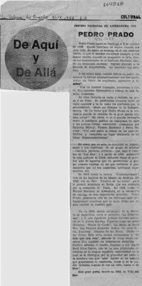 Pedro Prado  [artículo] Rosmery.