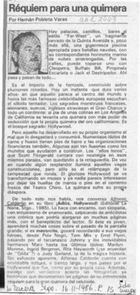 Réquiem para una quimera  [artículo] Hernán Poblete Varas.