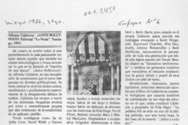 Alfonso Calderón, "Adiós, Hollywood!"  [artículo] J. R.