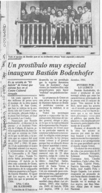 Un Prostíbulo muy especial inaugura Bastián Bodenhöfer  [artículo].