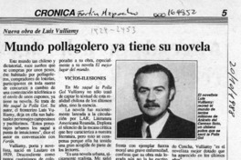 Mundo pollagolero ya tiene su novela  [artículo].