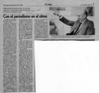 Con el periodismo en el alma  [artículo].