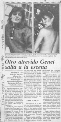 Otro atrevido Genet salta a la escena  [artículo].