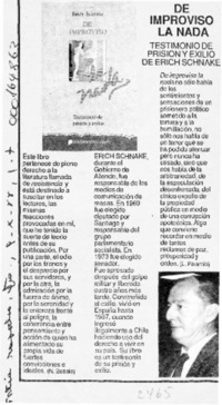 De improviso la nada  [artículo] L. Paramio.