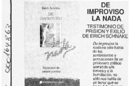 De improviso la nada  [artículo] L. Paramio.