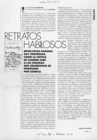 Retratos habilosos  [artículo] Graciela Romero.