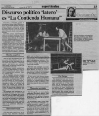 Discurso político 'latero' es "La contienda humana"  [artículo] Italo Passalacqua C.
