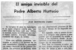 El amigo invisible del padre Alberto Hurtado