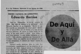 Eduardo Barrios  [artículo] Rosmery.