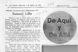 Samuel Lillo  [artículo] Rosmery.