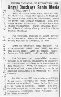 Angel Cruchaga Santa María  [artículo] Rosmery.